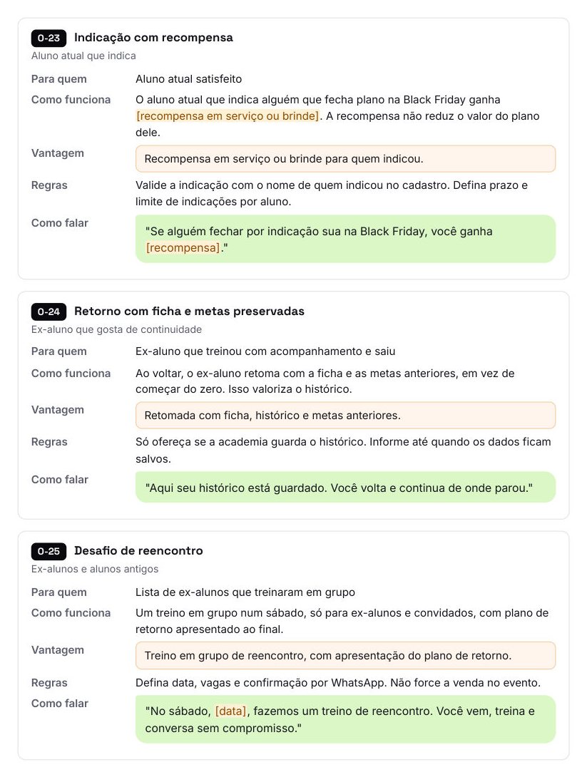 Ofertas para ex-alunos e indicação