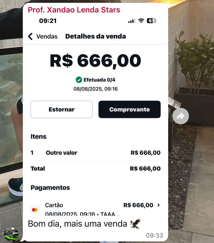 Venda efetuada de R$666,00